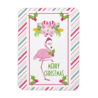 Noël tropical Flamant rose rose