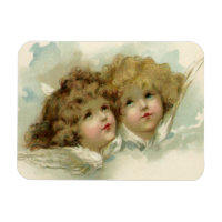 Noël vintage, anges victoriens dans les nuages
