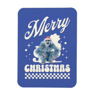 Magnet Flexible Noël Yéti drôle Humour de fêtes