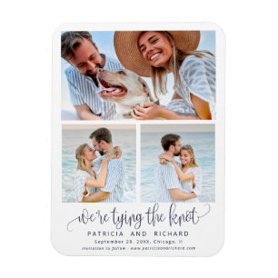 Magnet Flexible Noeud au mariage Enregistrer la date 3 Photo