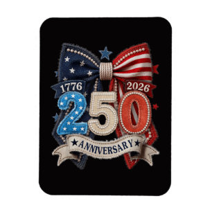 Magnet Flexible Nœud du drapeau américain 250e anniversaire patrio