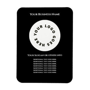 Magnet Flexible Noir ajoutez votre propre texte et logo