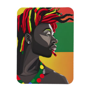 Magnet Flexible Noir Brut Africain Américain Homme Junetten King