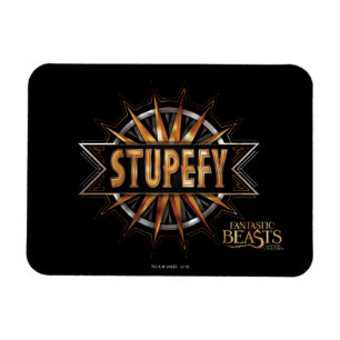 Magnet Flexible Noir & Or Stupefy Spell Graphisme