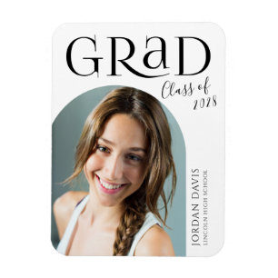 Magnet Flexible Noir Simple moderne Arc Photo Graduation