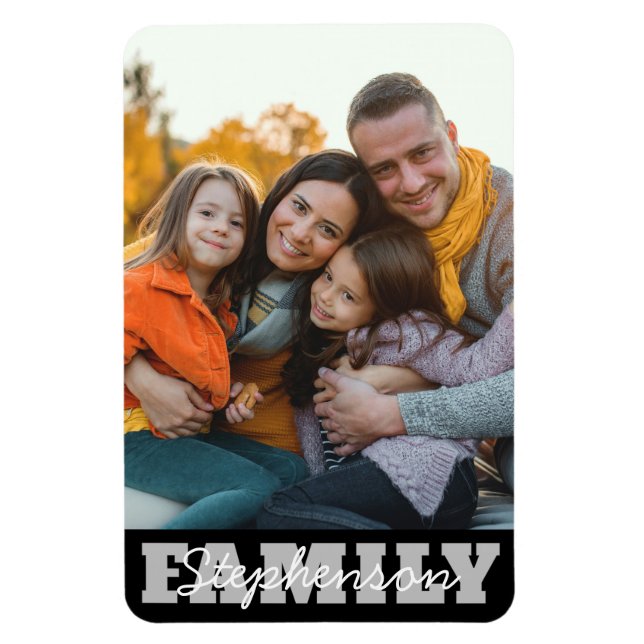 Magnet Flexible Nom de la photo de famille (Vertical)