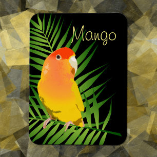 Magnet Flexible Nom de l'animal de compagnie de Lovebird jaune mig