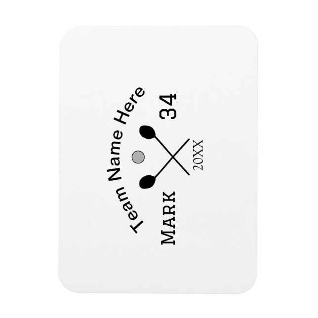 Magnet Flexible Nom de l'équipe ici ajouter le nom paddle golf à b (Vertical)