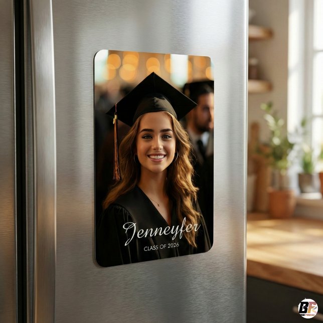 Magnet Flexible Nom de script moderne Promotion 2026 Photo Remise  (Créateur téléchargé)