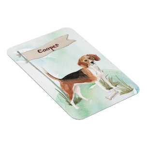 Magnet Flexible Nom personnalisé Beagle chien animal