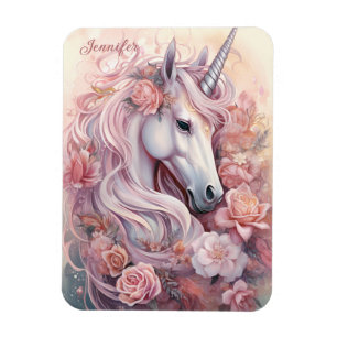 Magnet Flexible Nom personnalisé belle licorne