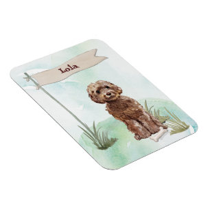 Magnet Flexible Nom personnalisé Cockapoo Brown chien animal de co