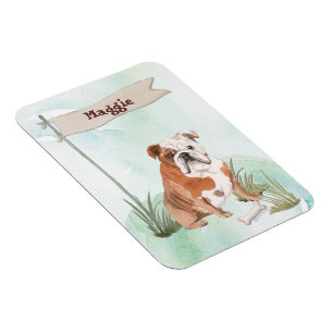 Magnet Flexible Nom personnalisé English Bulldog Chien de compagni