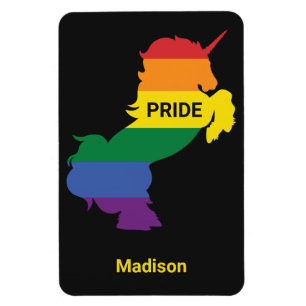 Magnet Flexible Nom personnalisé Gay Unicorn