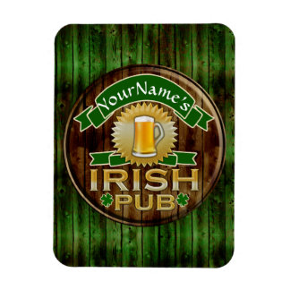 Magnet Flexible Nom personnalisé Irish Pub Signer la Saint Patrick