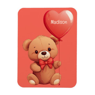 Magnet Flexible Nom personnalisé Love Teddy