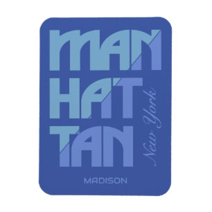 Magnet Flexible Nom personnalisé Manhattan New York