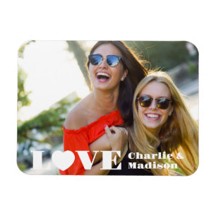 Magnet Flexible Noms personnalisés et AMOUR photo