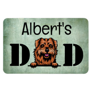Magnet Flexible Norfolk Terrier Peeking papa personnalisé