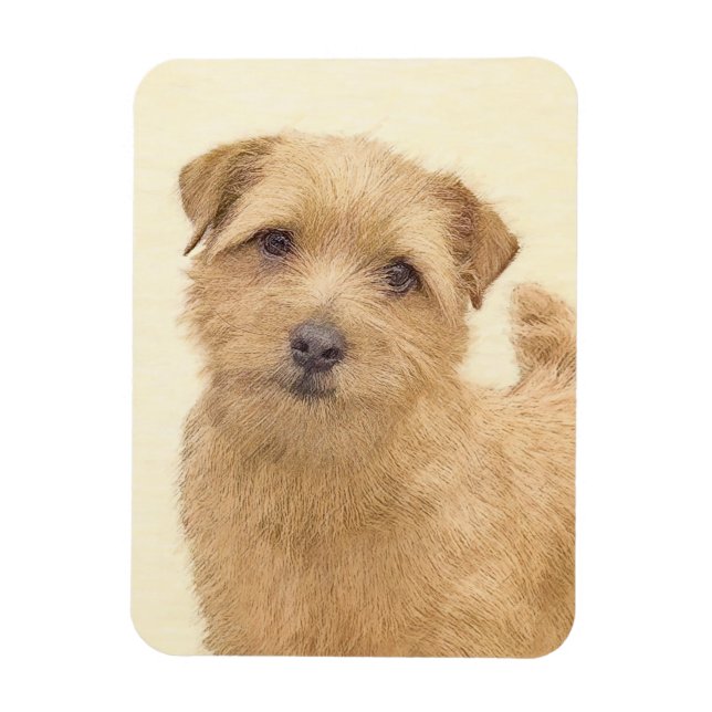 Magnet Flexible Norfolk Terrier Peinture - Art Chien original (Vertical)