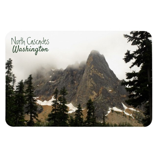 Magnet Flexible North Cascades Washington Pittoresque Alpine Photo (Horizontal)