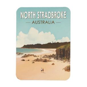 Magnet Flexible North Strada Island Australie Travel Art Retro