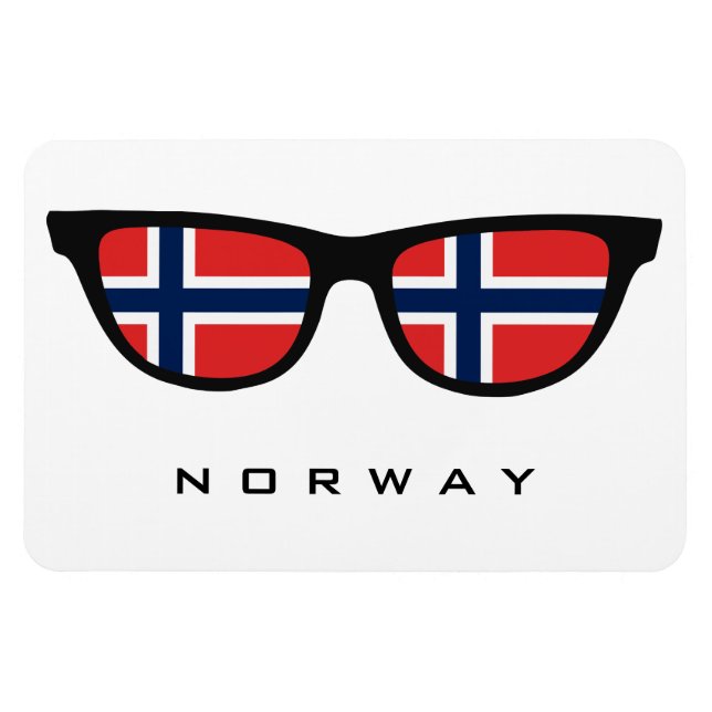 Magnet Flexible Norvège Nuances texte et aimant couleur personnali (Horizontal)