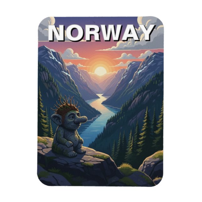 Magnet Flexible Norway Troll (Vertical)