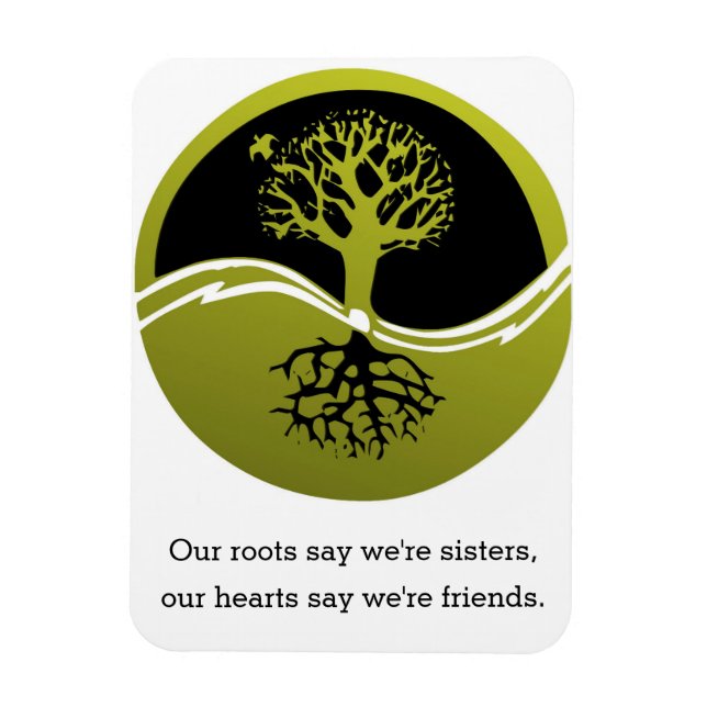 Magnet Flexible Nos coeurs disent que nous sommes amis (Vertical)