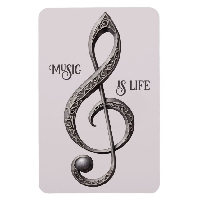 Magnet Flexible Note de clic musicale de texte personnalisé (Vertical)