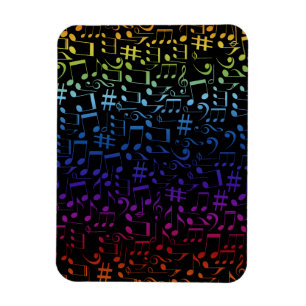 Magnet Flexible Notes de musique colorées dansantes Amoureux de la