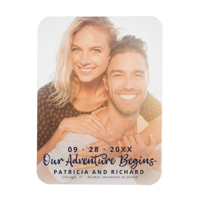 Magnet Flexible Notre Aventure Commence Aimant de Mariage Save the (Vertical)