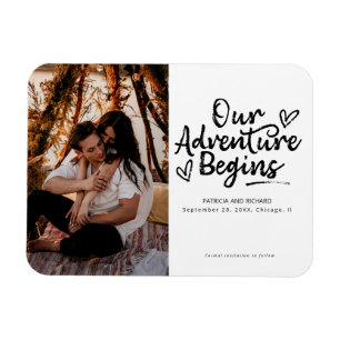 Magnet Flexible Notre aventure commence Photo de sauvegarde de dat