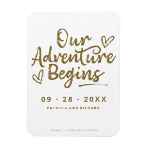 Magnet Flexible Notre Aventure Commence Sauvegarder La Date Non Ph