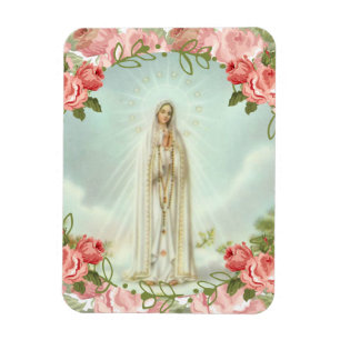 Magnet Flexible Notre Madame des roses roses de Fatima