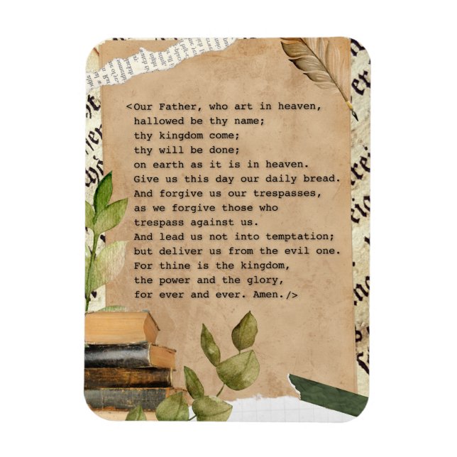 Magnet Flexible Notre Père ... La prière du Seigneur (Vertical)