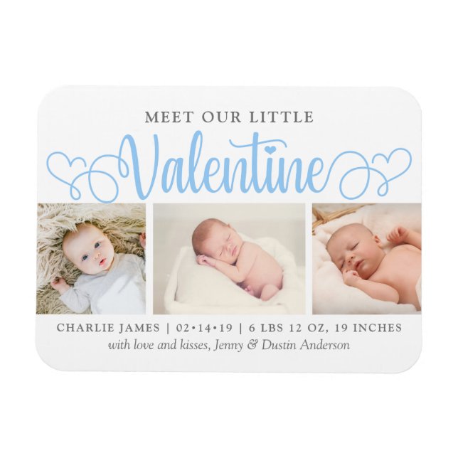 Magnet Flexible Notre petit Valentine 3 Photo (Horizontal)