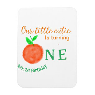 Magnet Flexible Notre petite cuite orange un agrumes d'anniversair