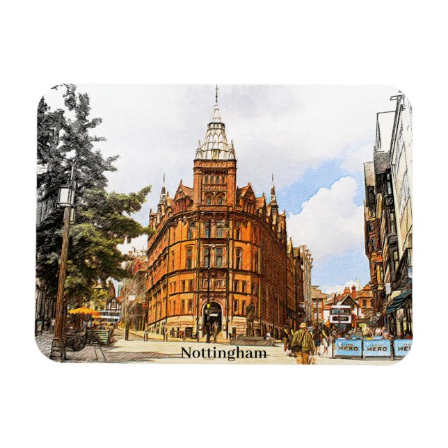 Magnet Flexible Nottingham Angleterre (Horizontal)