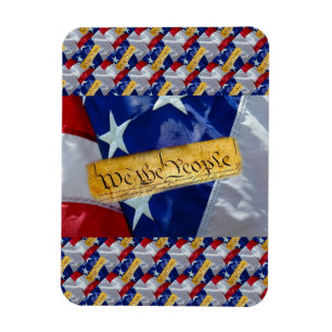 Magnet Flexible Nous Le Peuple Drapeau Américain