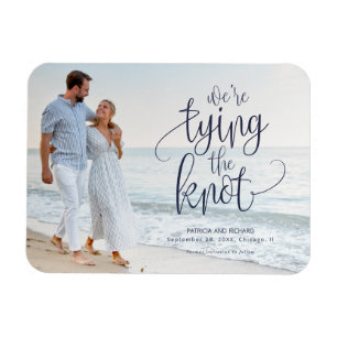 Magnet Flexible Nous Nouons Le Nœud Enregistrer La Date De Mariage