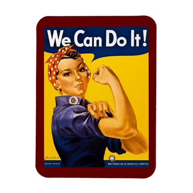Magnet Flexible Nous Pouvons Le Faire ! Rosie le Riveter Vintage 2 (Vertical)