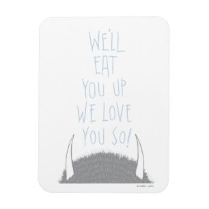 Magnet Flexible Nous Vous Mangerons En Haut Nous Vous Aimons Ainsi