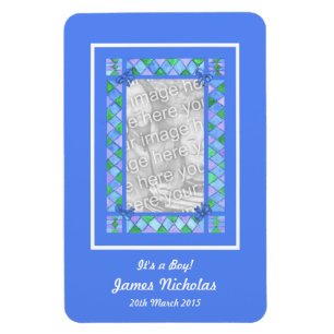 Magnet Flexible Nouveau bébé garçon Faire-part magnétique flexible