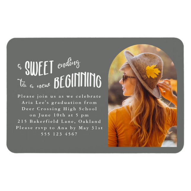 Magnet Flexible Nouveau Début 2022 Photo Graduation Party (Horizontal)