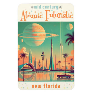 Magnet Flexible Nouveau Floride Futuriste Atomique