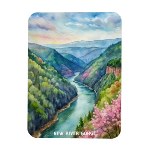 Magnet Flexible Nouveau Parc national de la Gorge River Peinture a