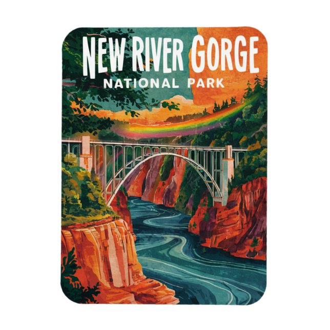 Magnet Flexible Nouveau parc national River Gorge Design de l'eau (Vertical)