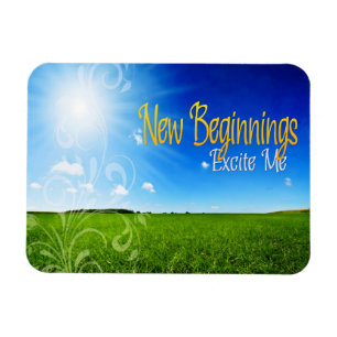 Magnet Flexible "Nouveaux débuts" Motivation Affirmation Flexible