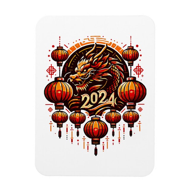 Magnet Flexible nouvel an chinois 2024 (Vertical)